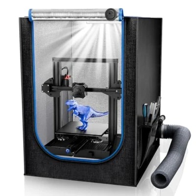 Image of YOOPAI 3d Printer Enclosure with Ventilation Kit, LED Light, Premium Fireproof Dustproof Tent Constant Temperature Protective Cover for Creality Ender 3/Ender 3 Pro/Ender 3V2/Ender 3S1/Neo