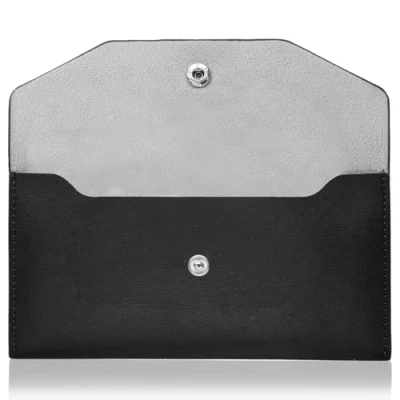 Image of TuseRxln Cash Envelopes PU Leather Wallets, Reusable Waterproof Money for Cash, Women, Girls and Men (Black)