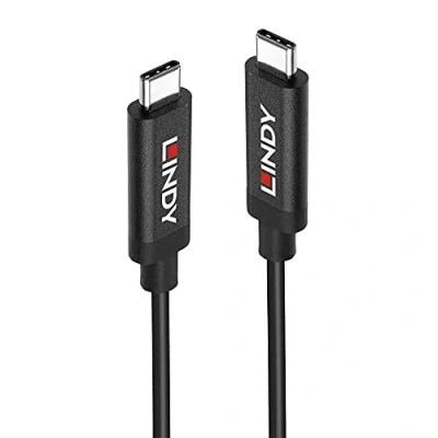 Image of LINDY 43348 USB Type C 3.2 Gen 2 C/C Active Cable, 3 m Cable for Video Signals and Data Transfer up to 10 Gbps, Supports DisplayPort 1.4 High Resolution, UHD 8K 7680x4320@60Hz