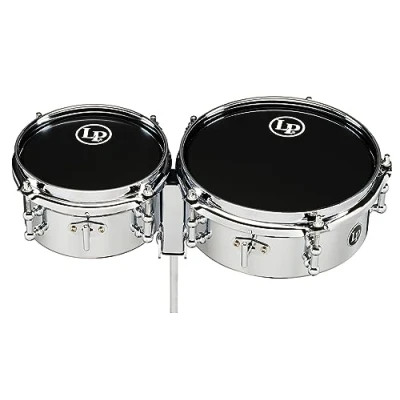 Image of LP Latin Percussion Timbales Mini Chrome 6&quot; + 8&quot; verchromter Stahlkessel Tiefe 3,25&quot;, Halterung zur Montage auf einer 3/8 Haltestange, LP845 K, Trommel, Drum