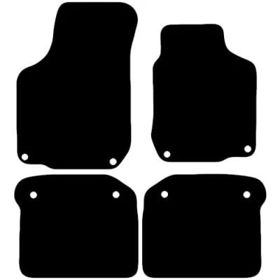 Image of Carsio Tailored Carpet Car Floor Mats For Volkswagen Golf Mk4 R32 1997 2004 (8 oval clips) Fit Mat Complete Accessory Black Custom Fitted All Weather, Anti Slip Backing &amp; Trim