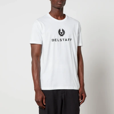 Image of Belstaff Signature Print Tshirt, Men&#039;s, Size: Medium, White