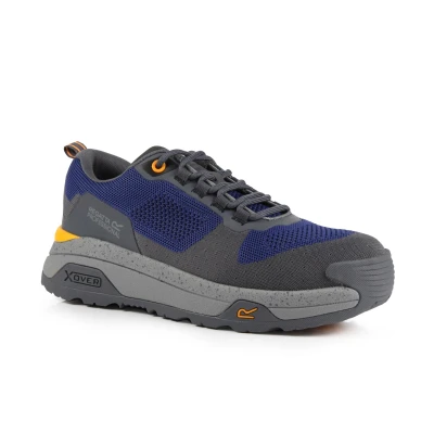 Image of Regatta Professional Men&#039;s Crossfort Safety Trainers Twilight Blue Gun Metal, Size: UK 12