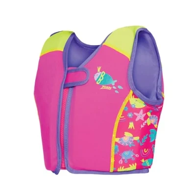 Image of Zoggs Kids Swimsure Jacket Bright Pink/Yellow, 4 5 Years/18 25 kg