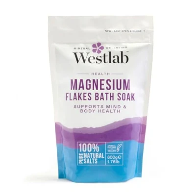 Image of Westlab Magnesium Flakes 1kg Support Symptoms of Deficiency. Soothe &amp; Muscle Tension, Headaches, Insomnia, Fatigue Cramps. Sports Injury Prevention and Rehabilitation.