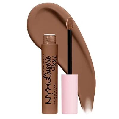 Image of NYX Professional Makeup Lip Lingerie XXL Long Lasting Matte Liquid Lipstick Hot Caramelo