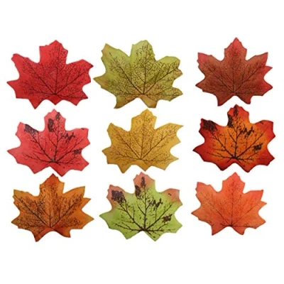 Image of Best Artificial Autumn Loose Maple Leaves (M3, Pack of 100)