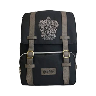 Image of Groovy Uk Harry Potter Gryffindor Vintage Backpack, Black/Brown