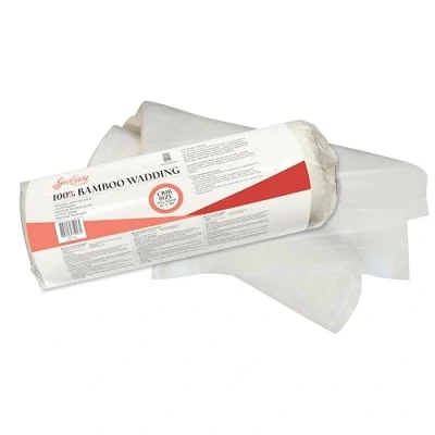 Image of Sew Easy 100% Bamboo Wadding Non Allergenic,Anti Bacterial,Premium Refined Batting Scrim,Machine Washable,Quilting,Home Décor,Bags,Wall Hangings,Doll Making,Applique Crib Size 114 x 152cm 45 60
