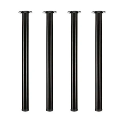 Image of QLLY Table Legs 70cm/27.5 inch Adjustable Metal Desk Legs, 4 Pcs Furniture DIY Office Leg (70cm, Black)