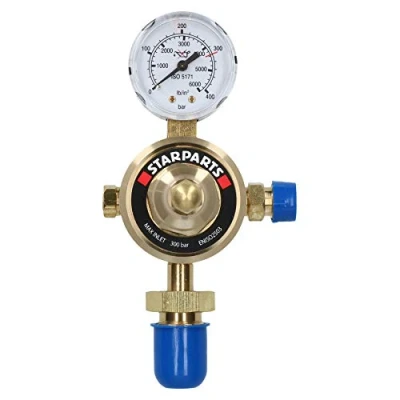 Image of Argon Regulator Single Stage 1 Gauge Pre Set Gas Bottle 4 Bar Welding Welder