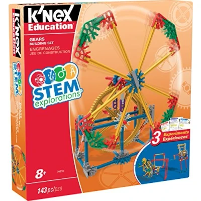 Image of K&#039;NEX STEAM Education Gears Building Set Engineering Educational Toy, 143 Parts for Ages 8+ Basic Fun 79318