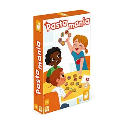 Image of Janod Pasta Mania Children’s Wooden Board Game Of Speed and Reflex Made from Solid Wood Fsc Certified Ages 4 Up, J02638