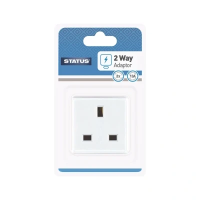 Image of Status 2 way Non Fused Adaptor White