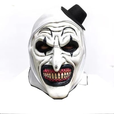 Image of eLymwoo Arkham Scarecrow Latex Mask Knight Helmet Joker Headgear Halloween Party Performance Prop Costume (Joker)