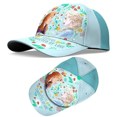 Image of Frozen Girls Baseball Cap, Light Green Cotton Velcro Closure for Women Classic Adjustable Planit Hat Outdoor Caps Sports 3+ Years, Any Hot Summer Day