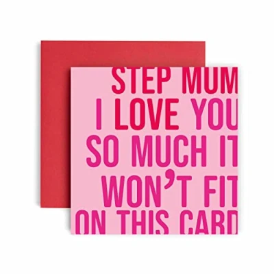 Image of Huxters Birthday Cards for Women I Love You Stepmum Card her Funny Mother&#039;s Day Fun Happy 14.8cm (Stepmum)