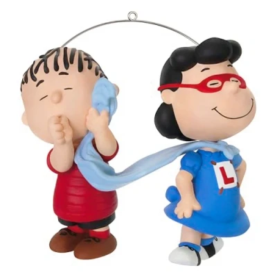 Image of Hallmark Keepsake Christmas Ornament 2024, The Peanuts Gang Super Lucy and Linus, Gifts for Fans