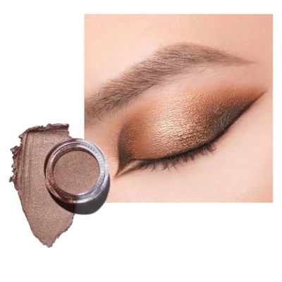 Image of Oulac Glitter Eyeshadow Metallic Finish High Impact Hazelnut Waterproof Up to 12 Hours Wear Creates Eye Catching Make up, Vegan, 06g Cream Color 22 Latte