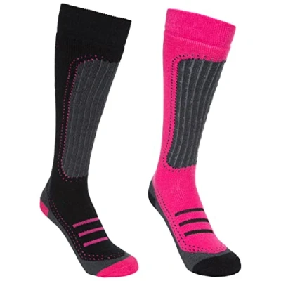Image of Trespass Womens Ski Socks Longer Length in 2 Pair Pack Janus II