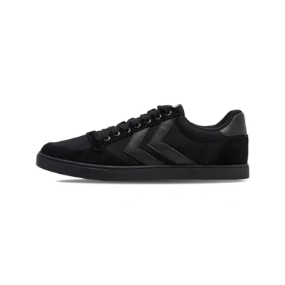 Image of Hummel Slimmer Stadil Tonal LOW Trainers, Size: 12.5, Black Leather and textile