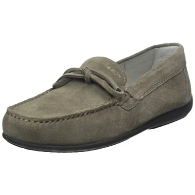 Image of Geox Men&#039;s U Ascanio Moccasin, Dove Grey, 8 UK
