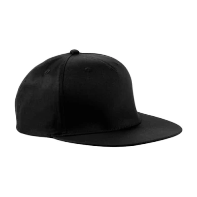 Image of Beechfield Unisex B610.BLK 5 Panel Snapback Rapper Cap Black, One Size