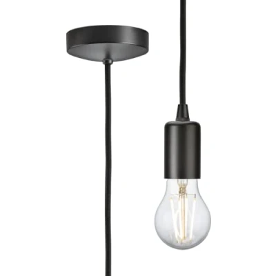 Image of KnightsBridge 1.8m E27 Contemporary Pendant Set Smoked Bronze