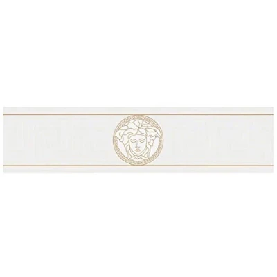 Image of Luxury Wallpaper Versace 3 Non Woven 5.00 m x 0.13 Gold White Made in Germany 935223 93522