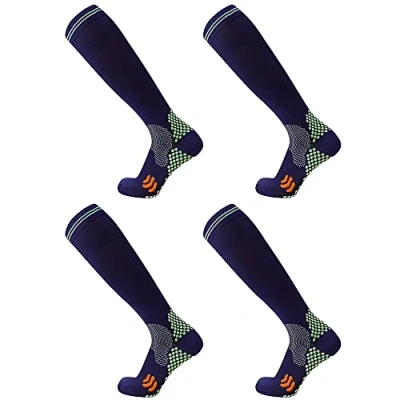 Image of Compression Socks (2 Pair) for Men and Women 20 30 mmHg Stockings Circulation Cycling Running Support