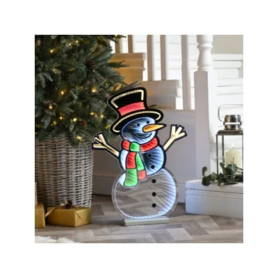 Image of Festive 60cm Standing Snowman Infinity Light