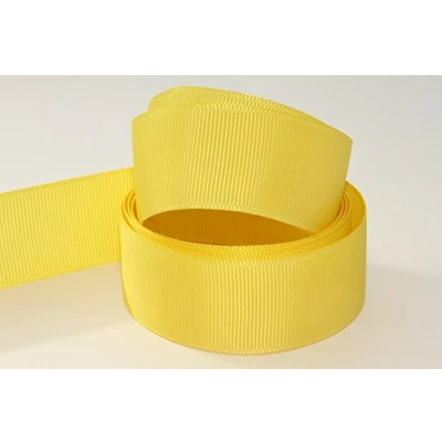 Image of Yellow Grosgrain Ribbon 38mm Choose Colours (5 Meters) Double Sided for Gifts Wrap Sewing Party Decorations Events Dress Wedding Christmas Crafts Bows Car Floral Balloons DIY Bouquets, Cake More