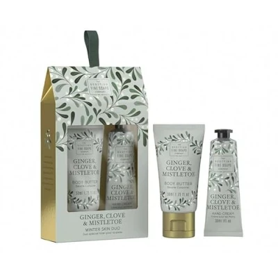 Image of Scottish Fine Soaps Ginger, Clove &amp; Mistletoe Winter Skin Care Duo 1x30ml 1x50ml