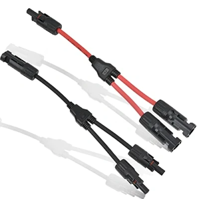 Image of Y Branch Parallel Connector Solar Adapter Photovoltaic Panel Cables Distributor Socket Type Connectors Male Female