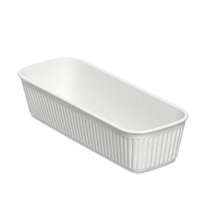 Image of Tatay Drawer Organiser Slim Baobab, Polypropylene, BPA free, White. Measures 9 x 24 5,6 cm