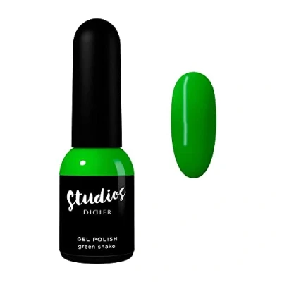 Image of Didier Lab Premium Gel Nail Polish Studios Green Snake Varnish Art Long Lasting High Gloss Wear Easy to Apply Nails Rich Pigment UV/LED Chip Resistant