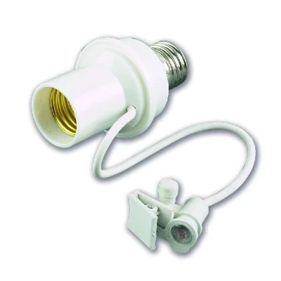 Image of Electraline 58314 Adjustable Light Bulb Adapter Socket with Photo Electric Sensor