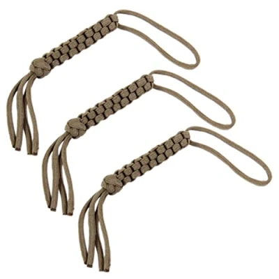Image of Yumin 3X Paracord Square Weave Knife Lanyard Khaki
