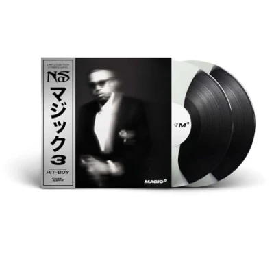 Image of Nas Magic 3 Black &amp; White Striped vinyl Sealed 2024 USA 2 LP set MSAP161LPC
