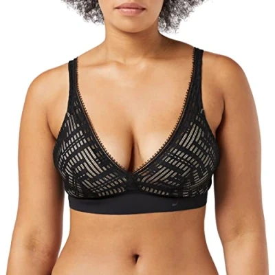 Image of S by Sloggi Women&#039;s Seven P Padded Bra, Black, L