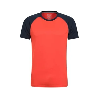 Image of Mountain Warehouse Endurance Mens T Shirt Breathable Tee, UPF50 Protection, Lightweight Shirt, Comfortable &amp; Quick Drying Top for Gym, Travelling, Running Orange Mix S