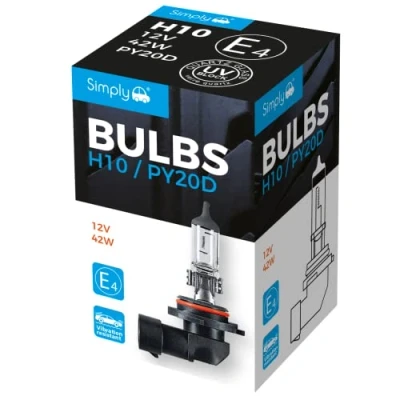 Image of Simply S710 H10 Car Headlight Bulb, 12V, 42W, Comply with ECE R 37, Base PY20d, Suitable for all Headlights, Maximum Visibility