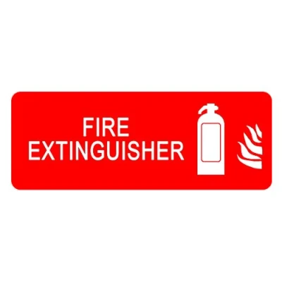 Image of 2 x Fire Extinguisher Information Sign Removable Self Adhesive Waterproof Durable Vinyl Label Sticker 225mm 106mm