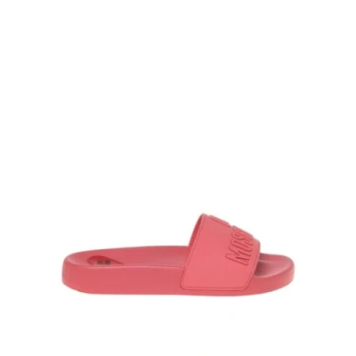 Image of Love Moschino Pool slides, Women&#039;s, Size: 400, Coral shoes