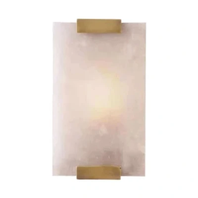 Image of Modern Decoration Marble Wall Sconce White Alabaster Glass Light Long Bar Indoor Natural Stone Gold Mounted Lamp Black Bathroom Vanity Fixture for Bedroom Living Room(Gold 27cm)