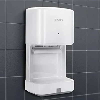 Image of Modundry Hand Dryer Automatic Electric Fast Dry High Speed Dryers with Drain Tray for Bathroom Commercial and Home (White)