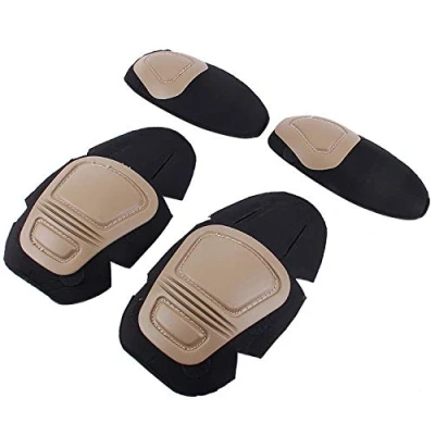 Image of Tactical knee and elbow Protector Pad For Paintball Airsoft Combat Uniform Military Suit 2 pads &amp; pads/Set,Tan
