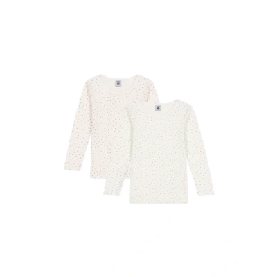 Image of Petit Bateau TSML X2 girls&#039;s in White