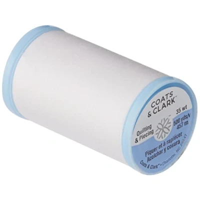 Image of Coats Cotton Covered Quilting and Piecing Thread, 500 Yard, White