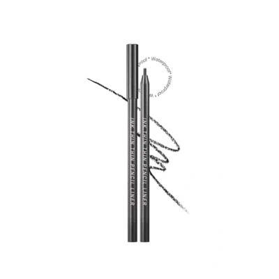 Image of Peripera Ink Thin Pencil Eyeliner Vivid Colour Long Lasting Non Irritating Black Noir 2mm